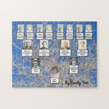 4世代冬家族ツリー写真パズル