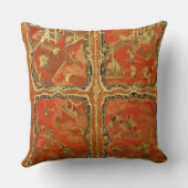 4中国趣味の赤いラッカーが付いている戸棚はeにパネルをはめます クッション (裏面)