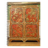 4中国趣味の赤いラッカーが付いている戸棚はeにパネルをはめます ノートブック (正面)
