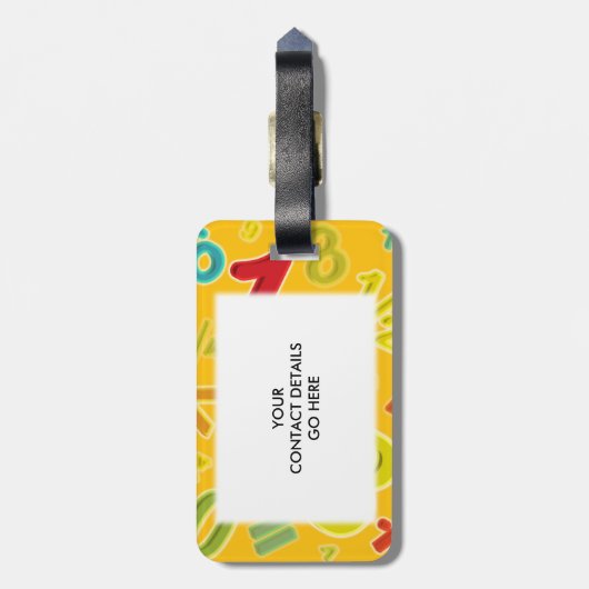 4人のうち5人の数学のジョーク ラゲッジタグ (裏面縦)