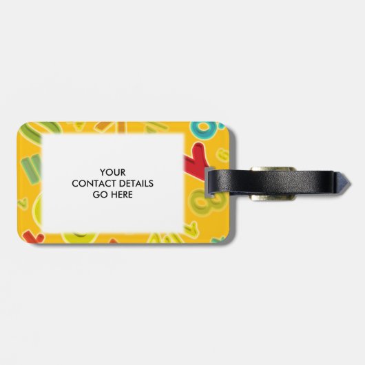 4人のうち5人の数学のジョーク ラゲッジタグ (裏面横)