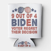 4人のうち9人のバイデン氏有権者が自分の決断を後悔している 缶クーラー (正面)