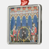 4人のアラビアバックギャモンプレーヤー メタルオーナメント (左)