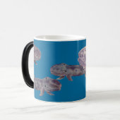 4人のコククジラのベビーおよび母カスタマイズ可能なマグ モーフィングマグカップ (正面左)