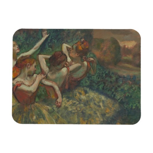 4人のダンサー、印象派絵を描家、エドガー・デガ マグネット (横)