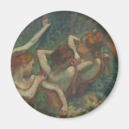4人のダンサー、印象派絵を描家、エドガー・デガ マグネット (正面)