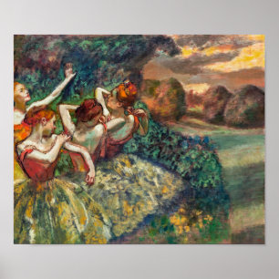 4人のダンサー Edgar Degas ポスター