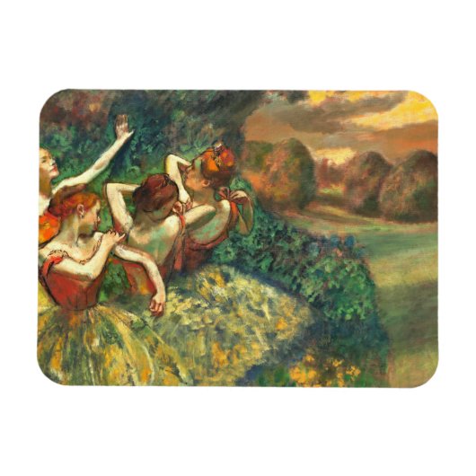 4人のダンサーEdgar Degas マグネット (横)