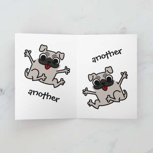 . . 4人のハグを送恋しく思るかわいい犬 カード (内部)