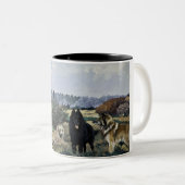 4人のベルギー人11oz。 コーヒー・マグ ツートーンマグカップ (正面右)