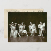 4人のヴィンテージ・ボードビル・ダンサーがポーズをとる ポストカード (正面/裏面)