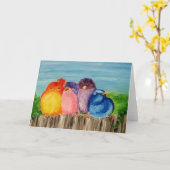 4人の友だち – グリーティングカード (黄色い花)