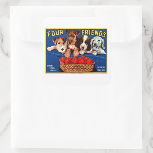 4人の友人 スクエアシール (バッグ)