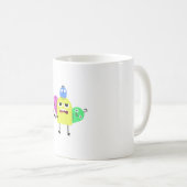 4人の友人、喜びのマグカップ1 コーヒーマグカップ (正面右)