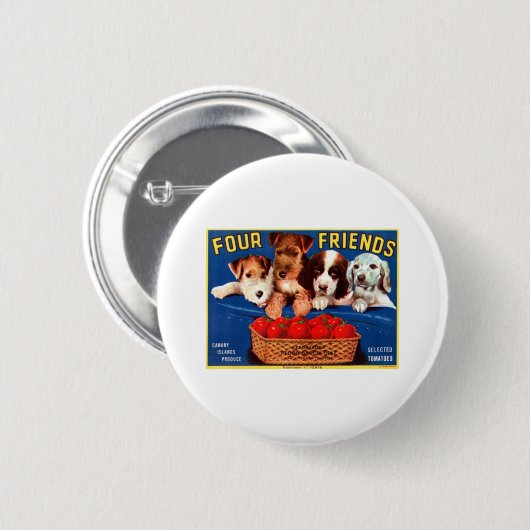 4人の友人Tomtatoes 缶バッジ (正面&裏面)