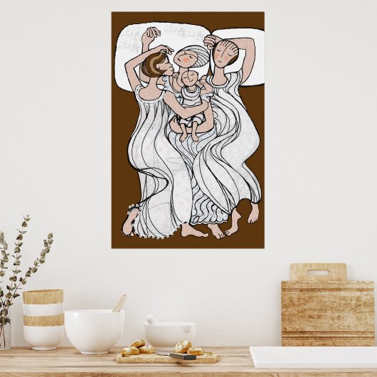 4人の女の子 ポスター (キッチン)