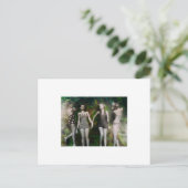 4人の女性が日光浴をしている。コラージュアート ポストカード (スタンド正面)