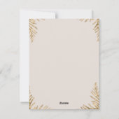 4人の家族リースクリスマス妊娠発表の喜び シーズンカード (裏面)