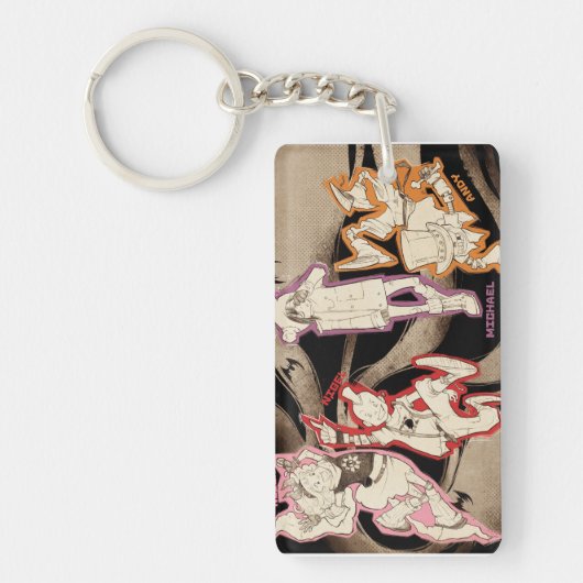 4人の小さいモンスター-グループ キーホルダー (正面)