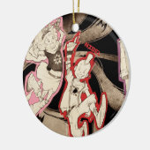 4人の小さいモンスター-グループ セラミックオーナメント (左)