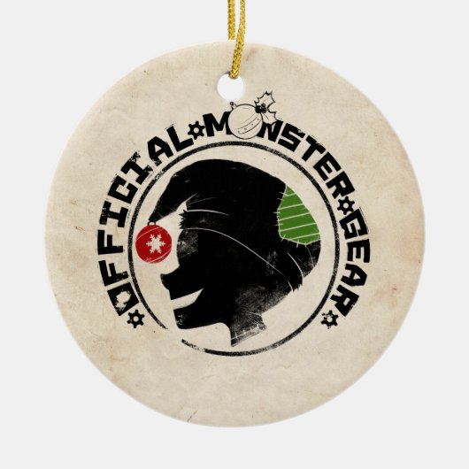 4人の小さいモンスター-ナイジェルの休日のロゴ2 セラミックオーナメント (正面)