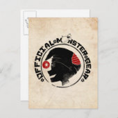 4人の小さいモンスター-ナイジェルの休日のロゴ シーズンポストカード (正面/裏面)