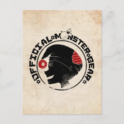 4人の小さいモンスター-ナイジェルの休日のロゴ シーズンポストカード (正面)