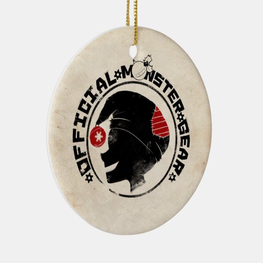 4人の小さいモンスター-ナイジェルの休日のロゴ セラミックオーナメント (右)