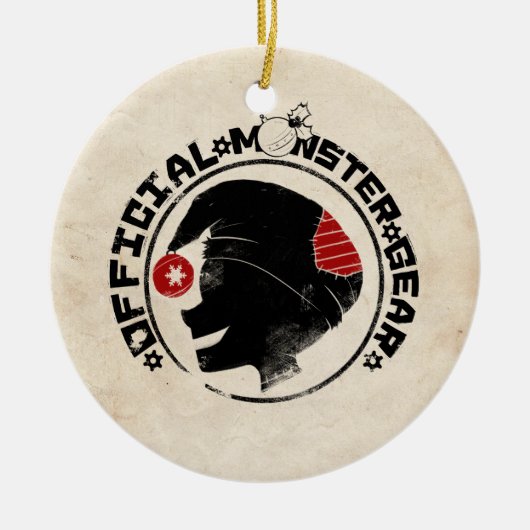 4人の小さいモンスター-ナイジェルの休日のロゴ セラミックオーナメント (正面)