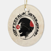 4人の小さいモンスター-ナイジェルの休日のロゴ セラミックオーナメント (左)