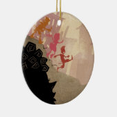 4人の小さいモンスター-町を通した歩く セラミックオーナメント (右)