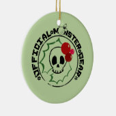 4人の小さいモンスター- Nessaの休日のロゴ2 セラミックオーナメント (右)