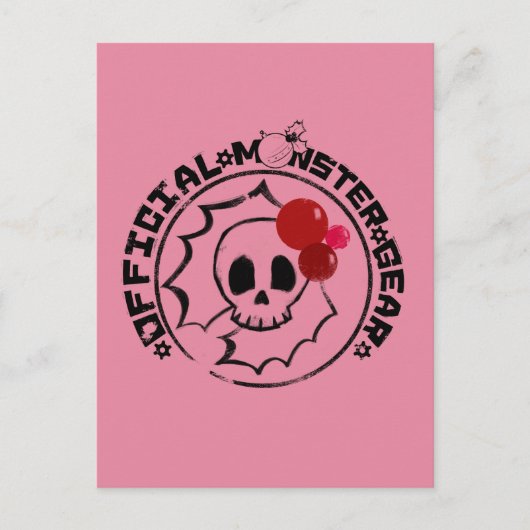 4人の小さいモンスター- Nessaの休日のロゴ シーズンポストカード (正面)