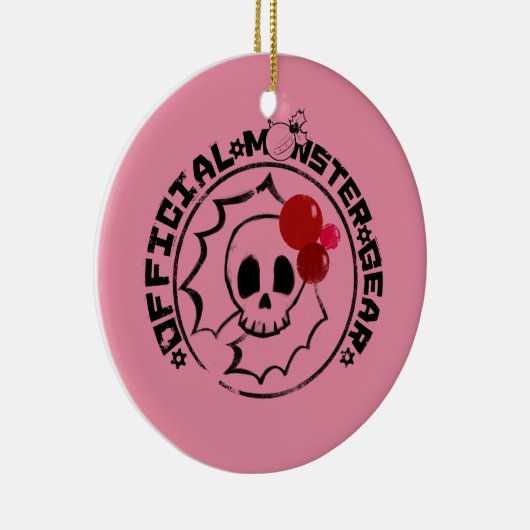 4人の小さいモンスター- Nessaの休日のロゴ セラミックオーナメント (右)