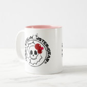 4人の小さいモンスター- Nessaの休日のロゴ ツートーンマグカップ (正面左)