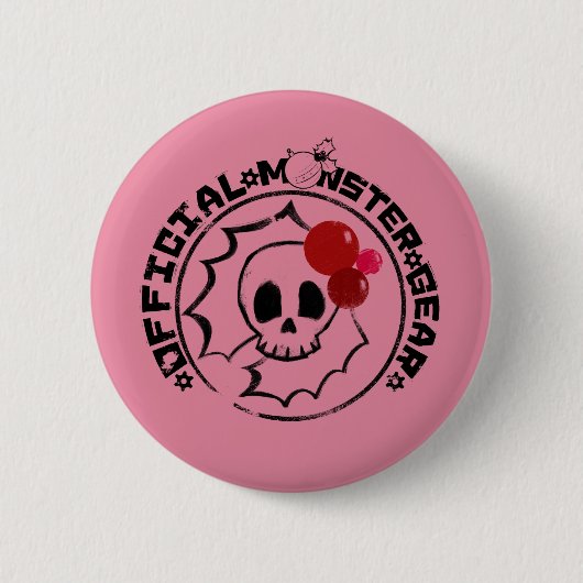 4人の小さいモンスター- Nessaの休日のロゴ 缶バッジ (正面)