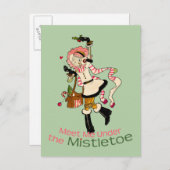 4人の小さいモンスター- Nessaの休日 シーズンポストカード (正面/裏面)