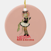 4人の小さいモンスター- Nessa セラミックオーナメント (裏面)