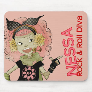 4人の小さいモンスター- Nessa マウスパッド