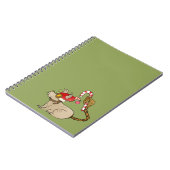 4人の小さいモンスター- Teslaの休日のロゴ ノートブック (左側)