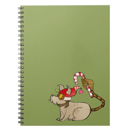 4人の小さいモンスター- Teslaの休日のロゴ ノートブック (正面)