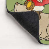 4人の小さいモンスター- Teslaの休日のロゴ マウスパッド (コーナー)