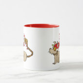 4人の小さいモンスター- Teslaの休日のロゴ マグカップ (中央)