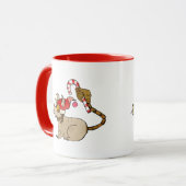 4人の小さいモンスター- Teslaの休日のロゴ マグカップ (正面左)