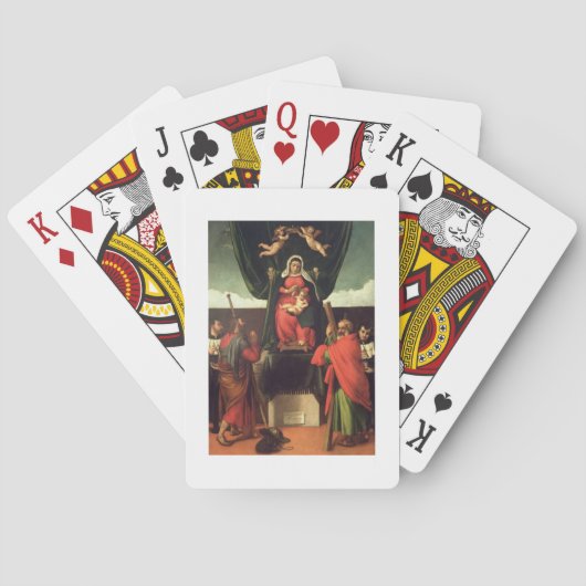 4人の聖者と即位するマドンナおよび子供1546年 トランプ (裏面)