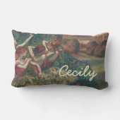 4人の踊り手を放パーソナライズされたつ ランバークッション (裏面)