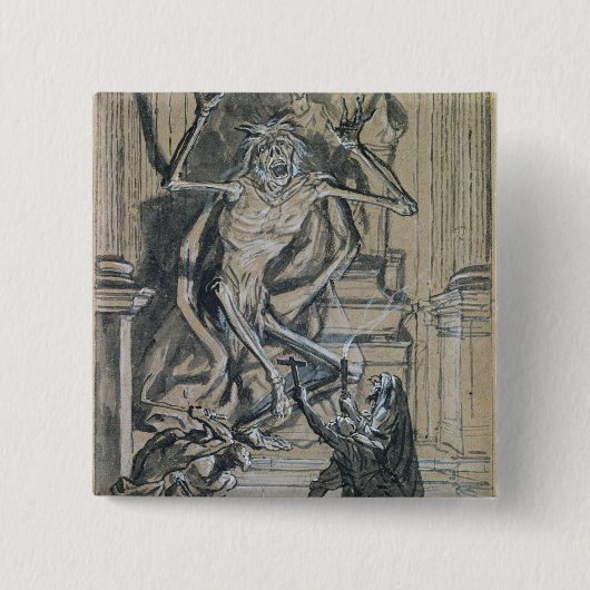 4人の重要な強盗は幽霊を覚醒させます 缶バッジ (正面)