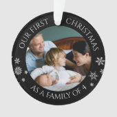 4人家族初のクリスマス オーナメント (正面)
