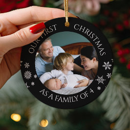 4人家族初のクリスマス オーナメント