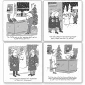 4件の法律おもしろいテーマ漫画。 シール (正面)